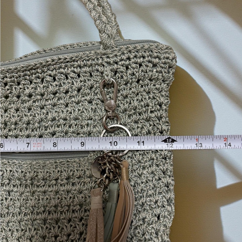 The Sak Boho Gray Crochet Handbag with flower - Picture 5 of 5